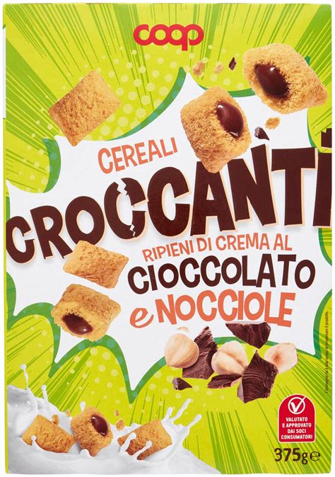 Schema dei componenti principali dei cereali croccanti al cioccolato