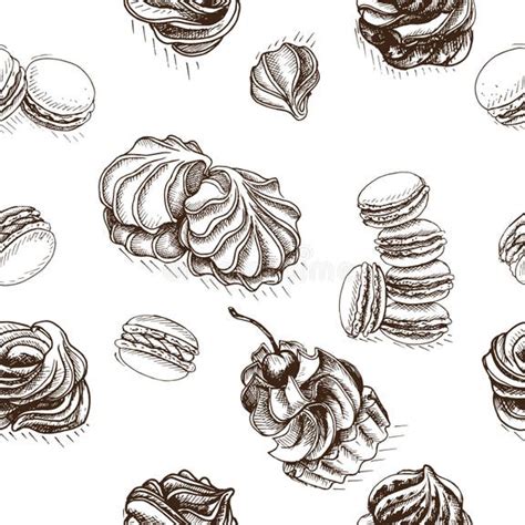 Illustrazione storica di dolci realizzati con meringa
