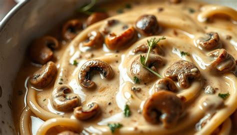 salsa ai funghi cremosa in una ciotola