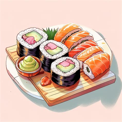Foto di un piatto invitante di sushi o di un altro piatto asiatico preparato da Sushi Star