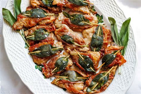 Schema che illustra la sequenza di assemblaggio di un saltimbocca alla romana: fettina di vitello, prosciutto crudo, salvia.