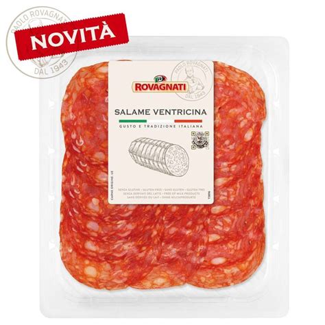 Primo piano di un salame ventricina affettato