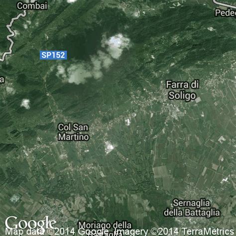 Mappa di Farra di Soligo con i principali luoghi degli eventi