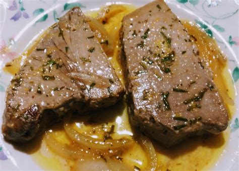 Filetto di tonno cotto in padella