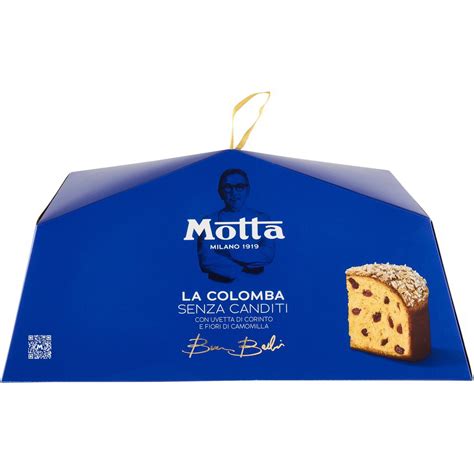 infografica dettagliata sui valori nutrizionali della colomba senza glutine Motta