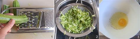 Zucchine grattugiate che spurgano acqua in un colino