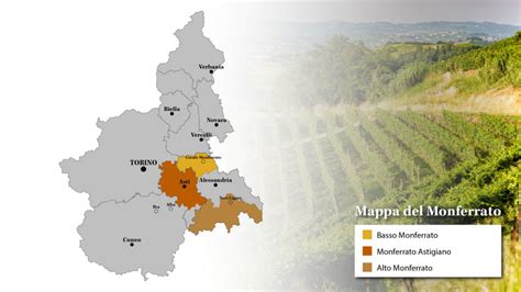 mappa delle colline del Monferrato astigiano con evidenziati i comuni della Valtiglione