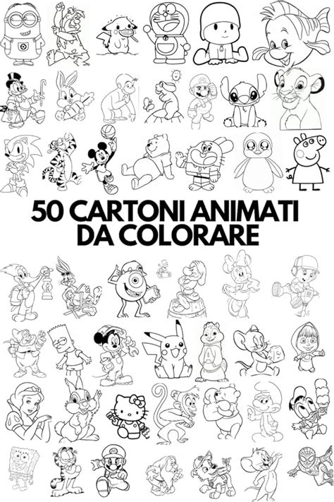 Disegni infantili di Pino Ladisa con personaggi dei cartoni animati