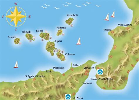 Mappa delle isole utilizzate per 