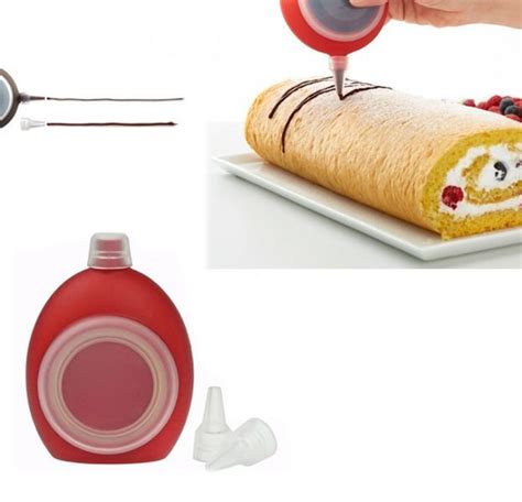 Penna in silicone con diverse punte per decorare torte