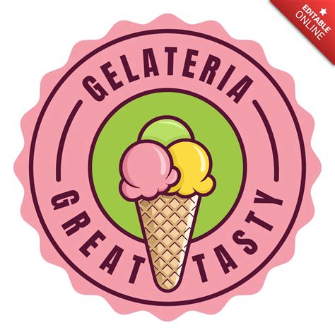 Logo della gelateria Sbirulina con un design accattivante e allegro