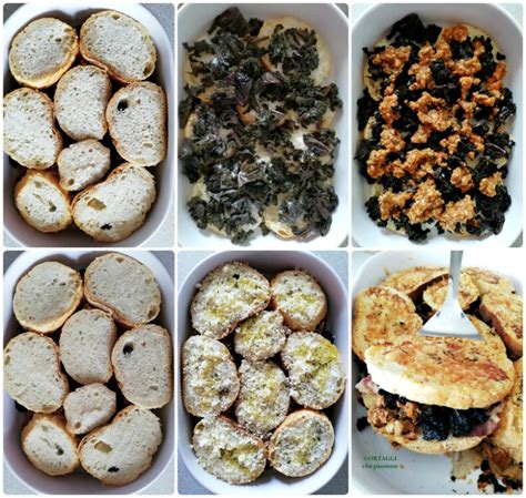 Schema con gli ingredienti base per il ripieno dei piccioni: pane raffermo, uova, erbe aromatiche