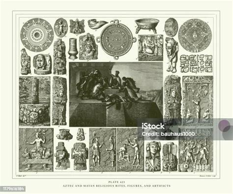 Illustrazione di antichi recipienti Maya per il cacao