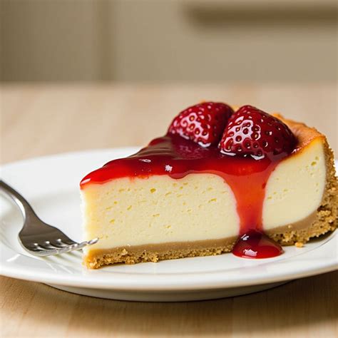Illustrazione della classica cheesecake New York Style con base croccante e ripieno cremoso