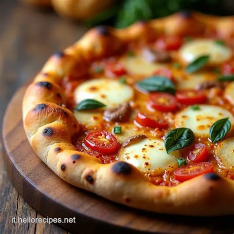 Una pizza appetitosa con provola filante