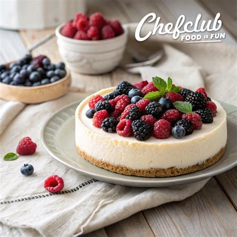 Ingredienti freschi per una cheesecake leggera