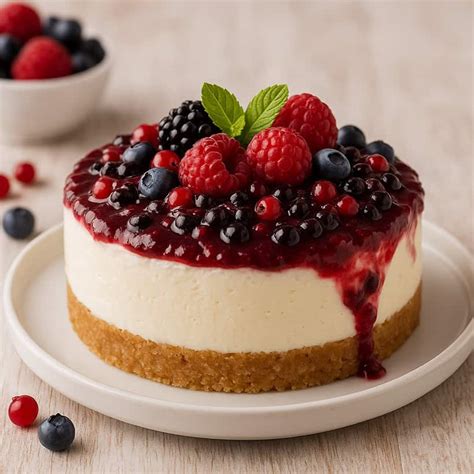 Frutti di bosco freschi per decorare la cheesecake