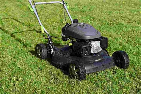 Immagine di un tagliaerba professionale in azione in un giardino curato