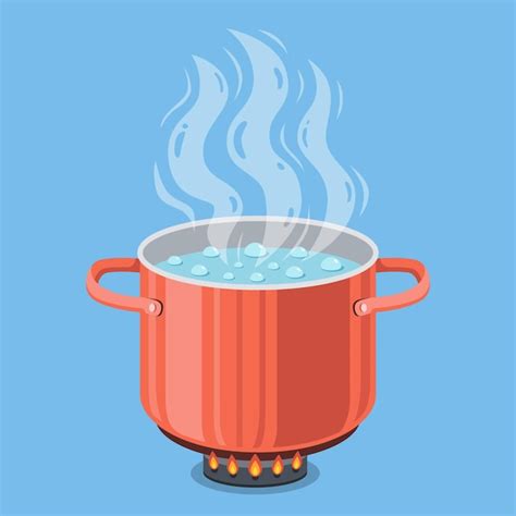 Una pentola d'acqua bollente con penne che cuociono.