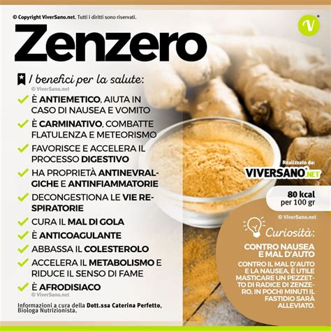 infografica sui benefici di curcuma e zenzero