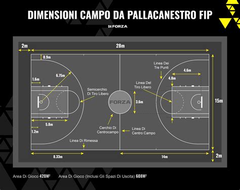 Interno della palestra comunale con campo da basket e gradinate