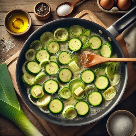 Zucchine tagliate a cubetti che cuociono in padella con olio.