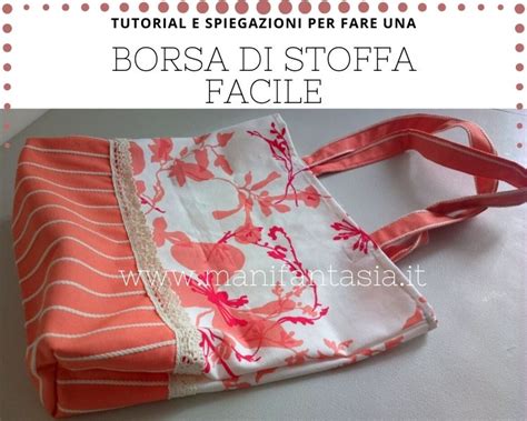 Schema di assemblaggio di una borsa in stoffa con manici