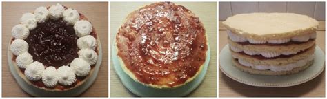 Illustrazione: Assemblaggio della torta con strati di confettura, frangipane e crema pasticciera