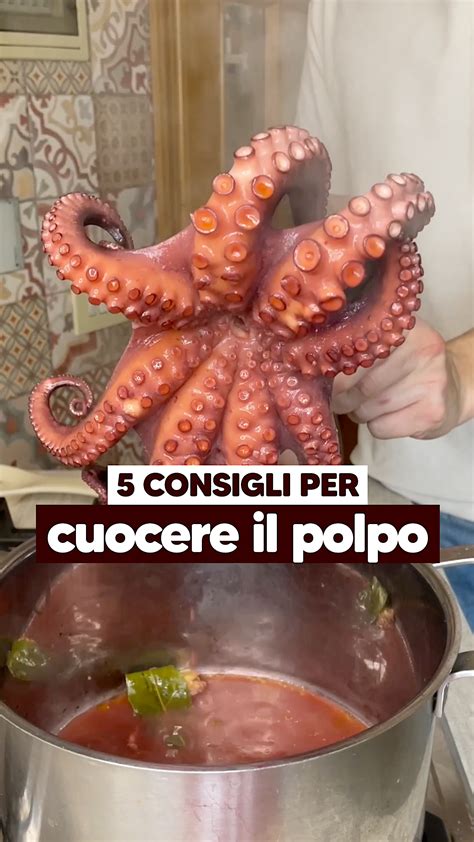 Polpo che riposa nel suo liquido di cottura