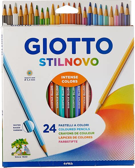 Illustrazione di una selezione di pastelli Giotto di varie tipologie