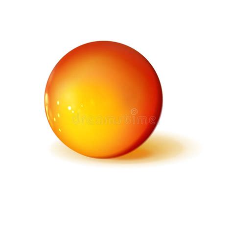 Illustrazione di una sfera di caramello lucida e dorata.