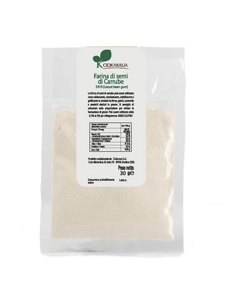 Schema delle proprietà e applicazioni della farina di semi di carrube