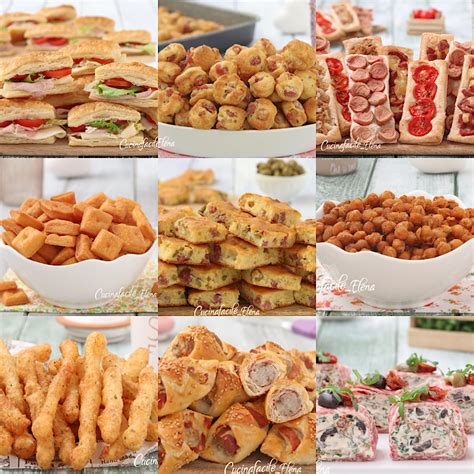 Foto di un buffet elegante con una varietà di stuzzichini salati e dolci