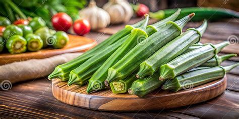 Primo piano di okra fresca, mostrando la sua forma caratteristica