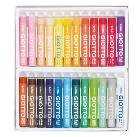 Illustrazione di bambini che utilizzano pastelli a olio Giotto per disegnare su carta