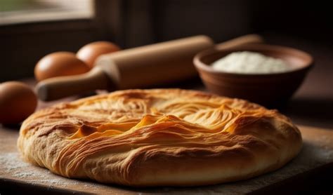 foto di una Crescia dorata e soffice, appena sfornata, con una spolverata di pecorino