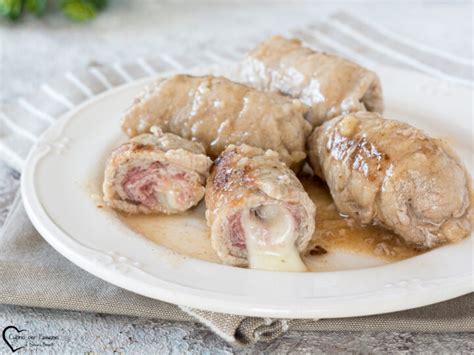 Involtini di vitello ripieni con asparagi e provolone
