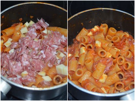 Soffritto di cipolla e pasta di salame in cottura