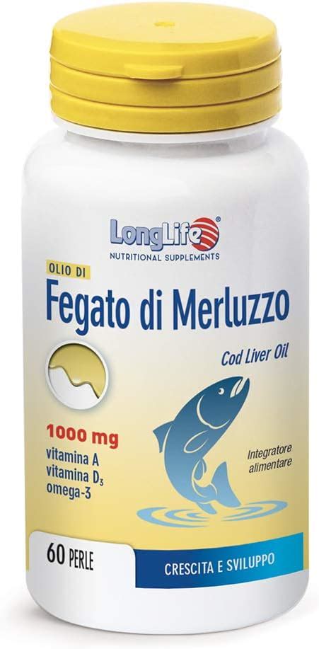Immagine di capsule di olio di fegato di merluzzo e un bicchiere d'acqua.