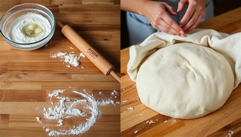 Schema che illustra i passaggi principali della preparazione dell'impasto e della cottura della focaccia