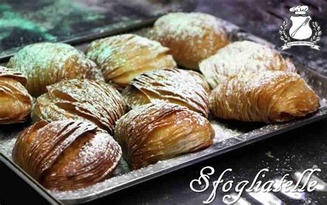 infografica dettagliata con i passaggi chiave della preparazione della sfogliatella riccia