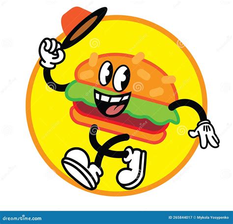 Illustrazione di un letto a forma di hamburger con tutti i dettagli.