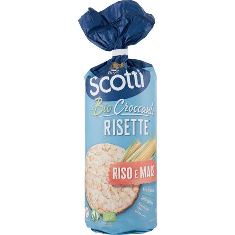 Immagine di gallette di riso e mais con ingredienti in evidenza