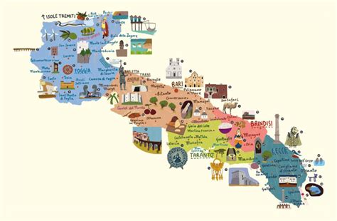 Mappa della Puglia che evidenzia le aree della Magna Grecia e dell'Impero Bizantino.