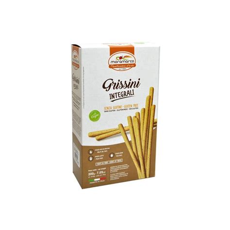 Confezione di grissini integrali senza glutine con grano saraceno