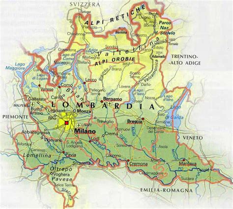 Mappa della Lombardia con evidenziata la posizione di Cremona