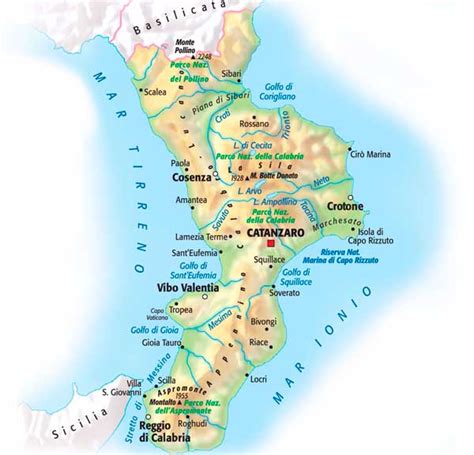 Mappa della Calabria che evidenzia la posizione di Melito di Porto Salvo, Pentedattilo e Bova