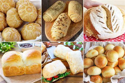 Diverse forme di panini dolci fatti in casa: rosette e spighe