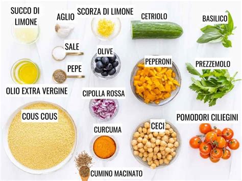 Ingredienti freschi per un'insalata colorata e nutriente