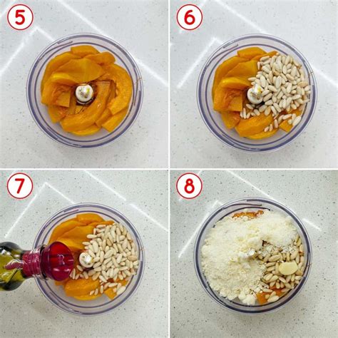 Preparazione della zucca per il condimento